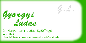 gyorgyi ludas business card